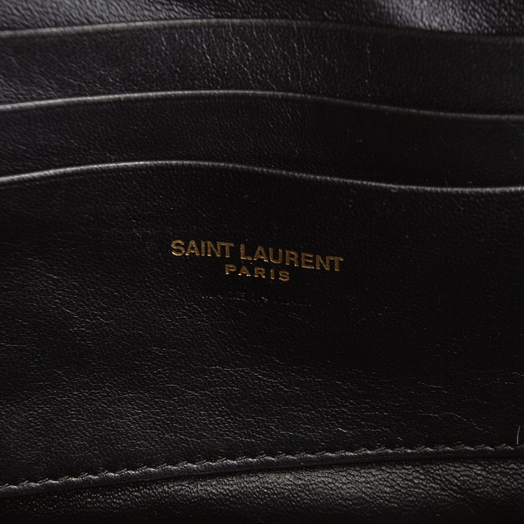 SAINT LAURENT Mini Lou Tassel Camera Bag Crossbody - Black