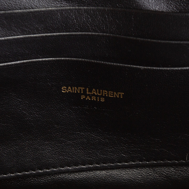 SAINT LAURENT Mini Lou Tassel Camera Bag Crossbody - Black