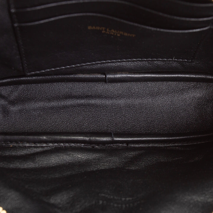 SAINT LAURENT Mini Lou Tassel Camera Bag Crossbody - Black