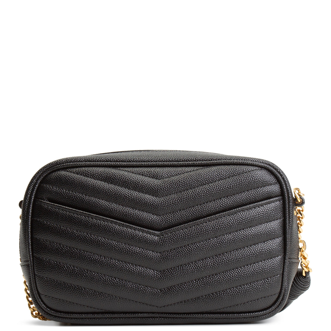 SAINT LAURENT Mini Lou Tassel Camera Bag Crossbody - Black