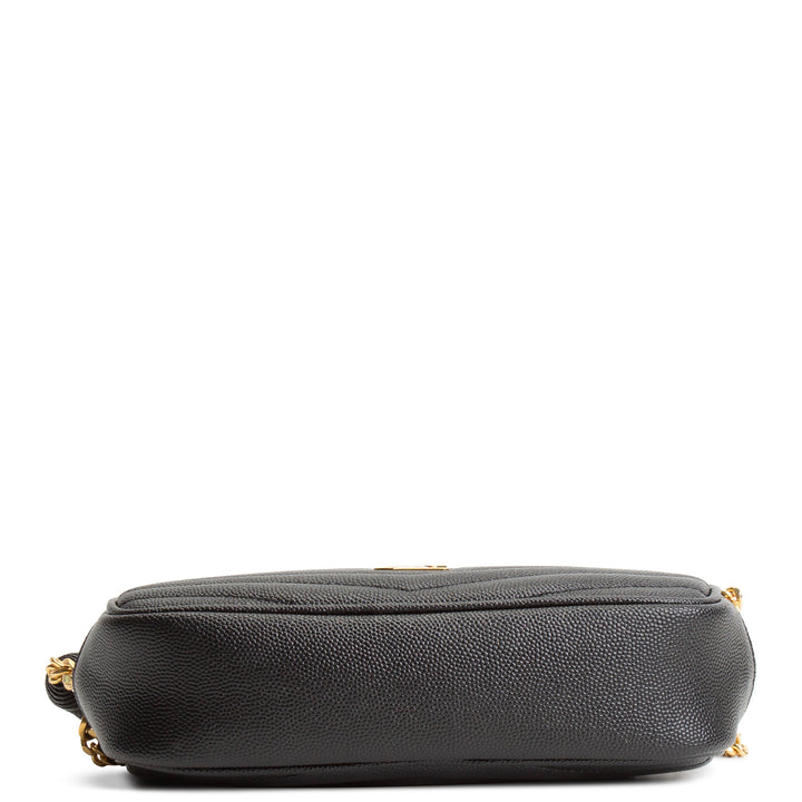 SAINT LAURENT Mini Lou Tassel Camera Bag Crossbody - Black