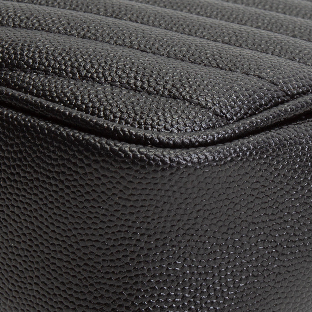 SAINT LAURENT Mini Lou Tassel Camera Bag Crossbody - Black