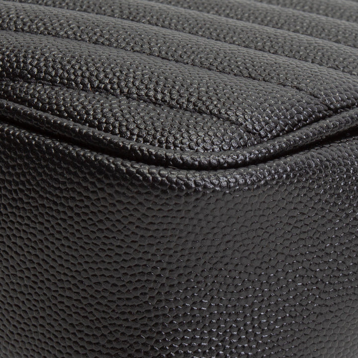 SAINT LAURENT Mini Lou Tassel Camera Bag Crossbody - Black