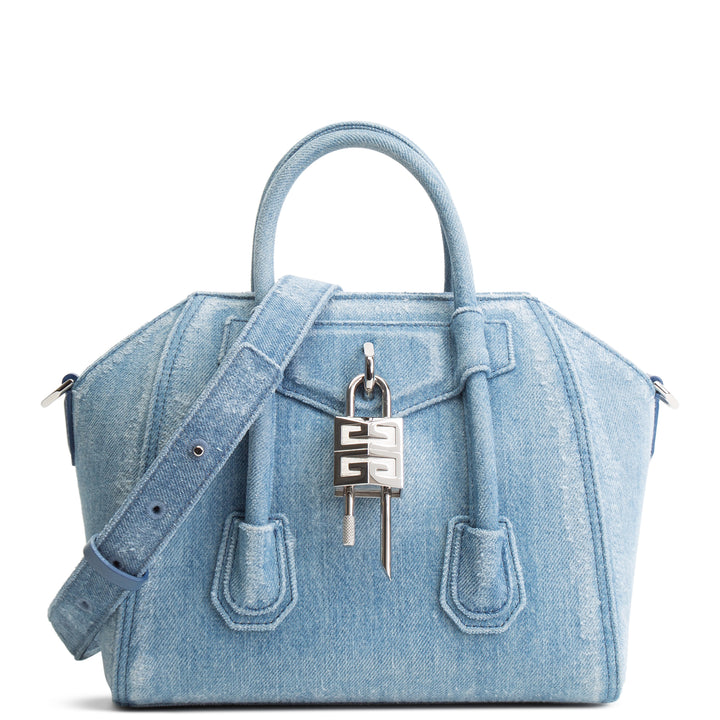 Givenchy Denim Antigona Lock Bag - Blue