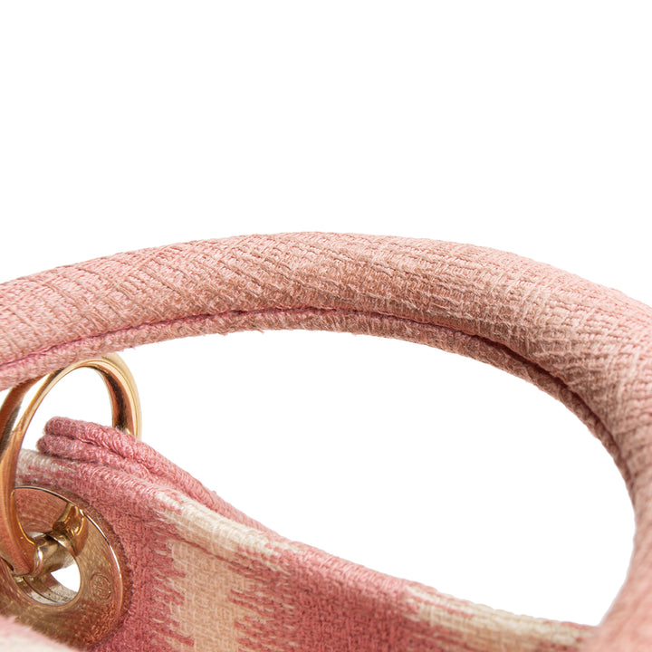CHRISTIAN DIOR Medium Canvas D-Lite Lady Dior - Pink OUTLET FINAL SALE