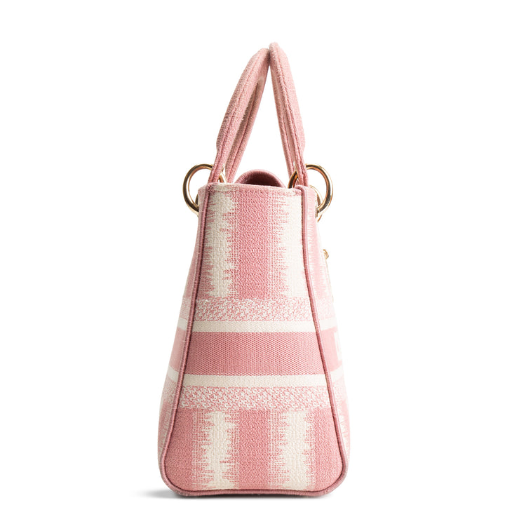 CHRISTIAN DIOR Medium Canvas D-Lite Lady Dior - Pink OUTLET FINAL SALE