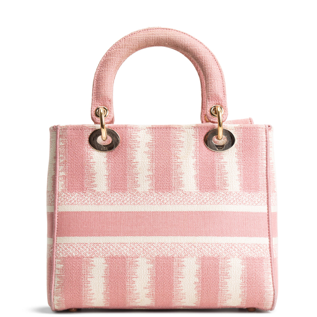 CHRISTIAN DIOR Medium Canvas D-Lite Lady Dior - Pink OUTLET FINAL SALE