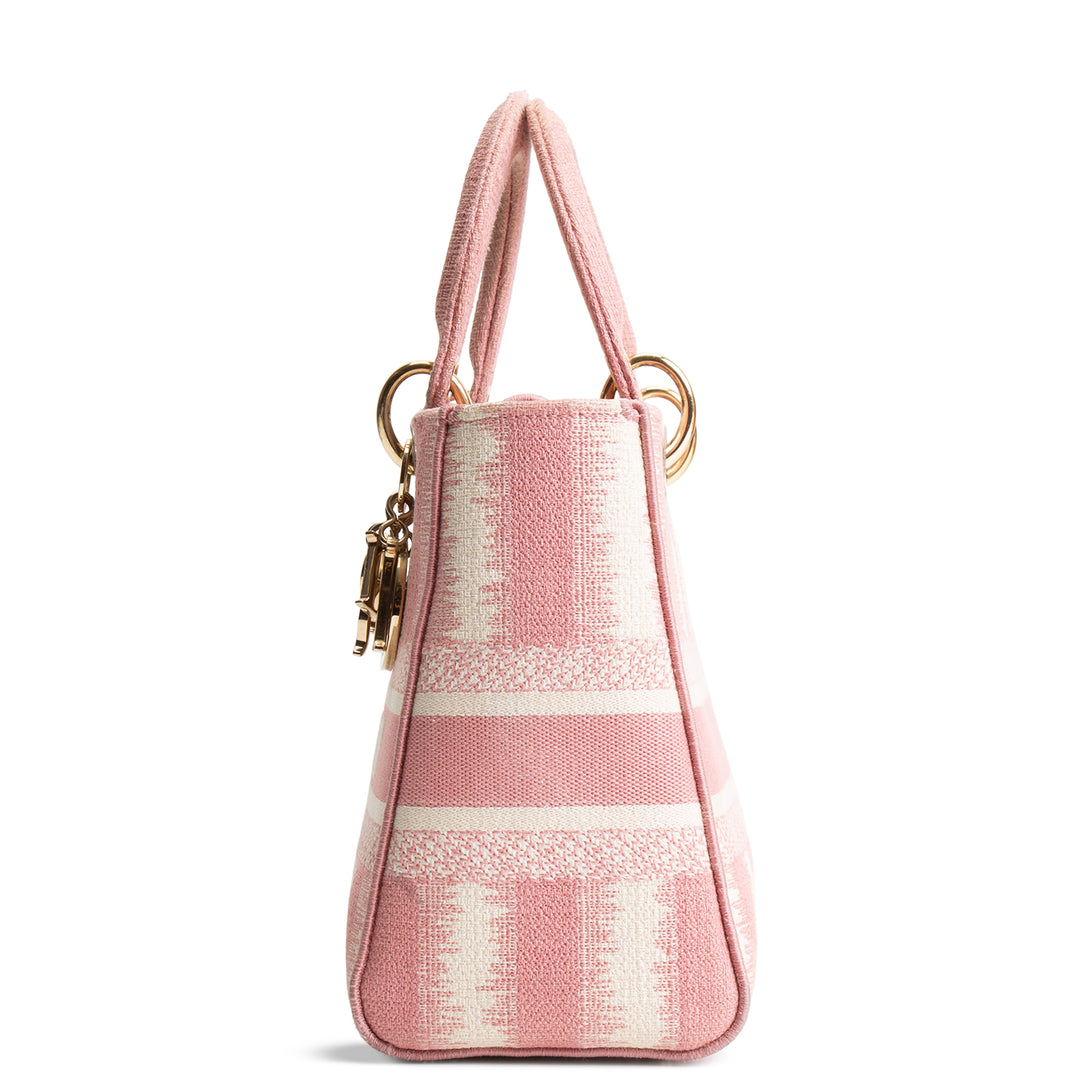 CHRISTIAN DIOR Medium Canvas D-Lite Lady Dior - Pink OUTLET FINAL SALE