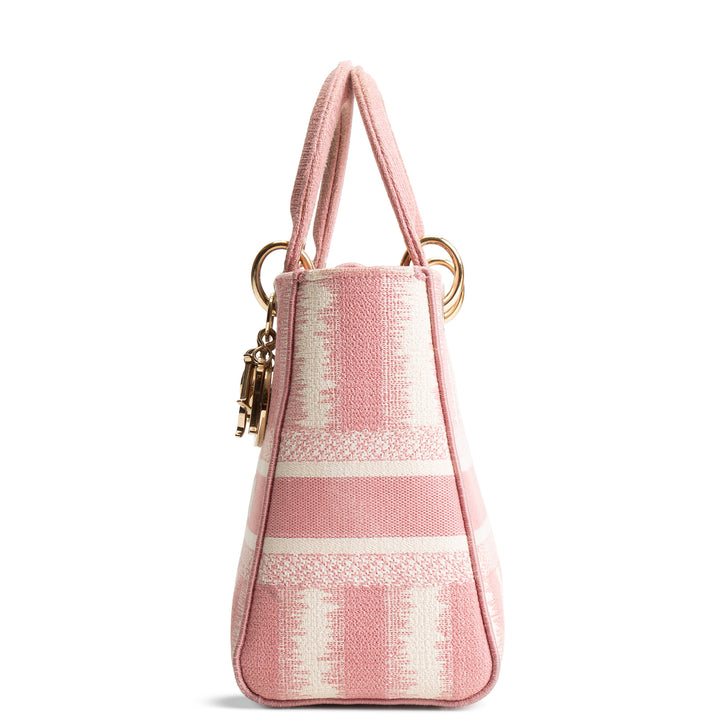 CHRISTIAN DIOR Medium Canvas D-Lite Lady Dior - Pink OUTLET FINAL SALE