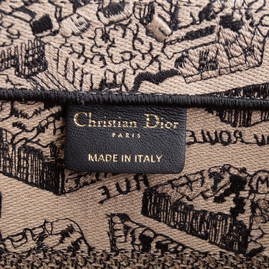 CHRISTIAN DIOR Plan de Paris Medium Book Tote - Taupe