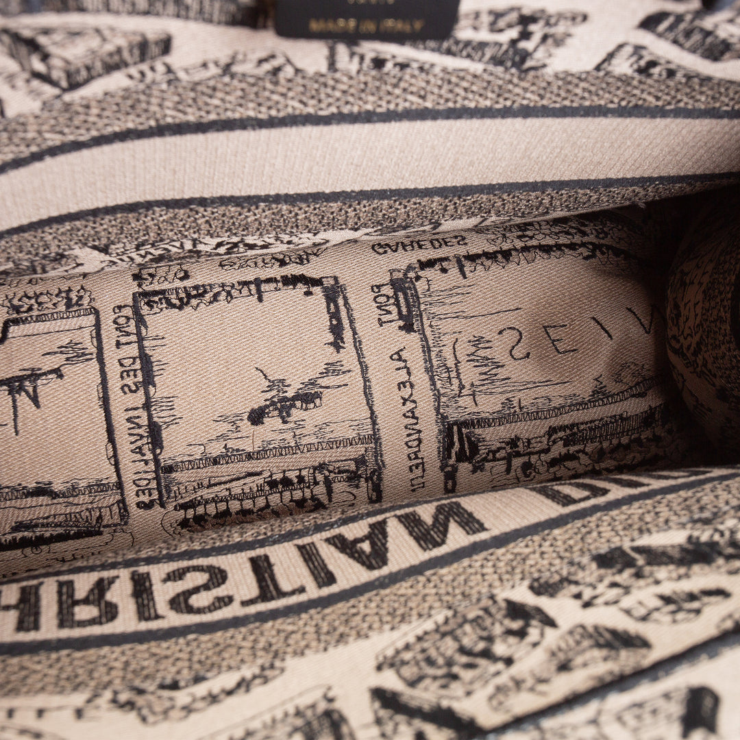 CHRISTIAN DIOR Plan de Paris Medium Book Tote - Taupe