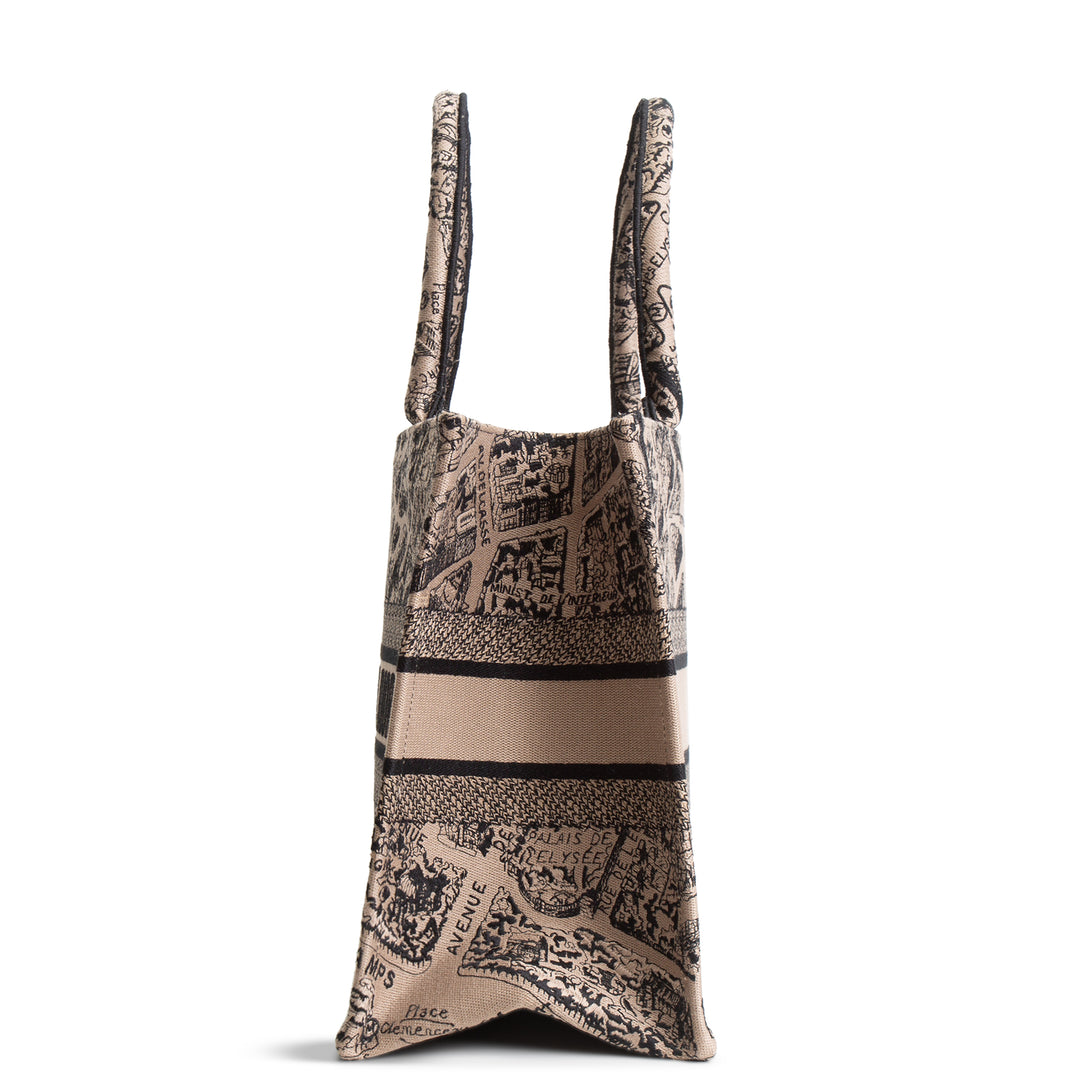 CHRISTIAN DIOR Plan de Paris Medium Book Tote - Taupe