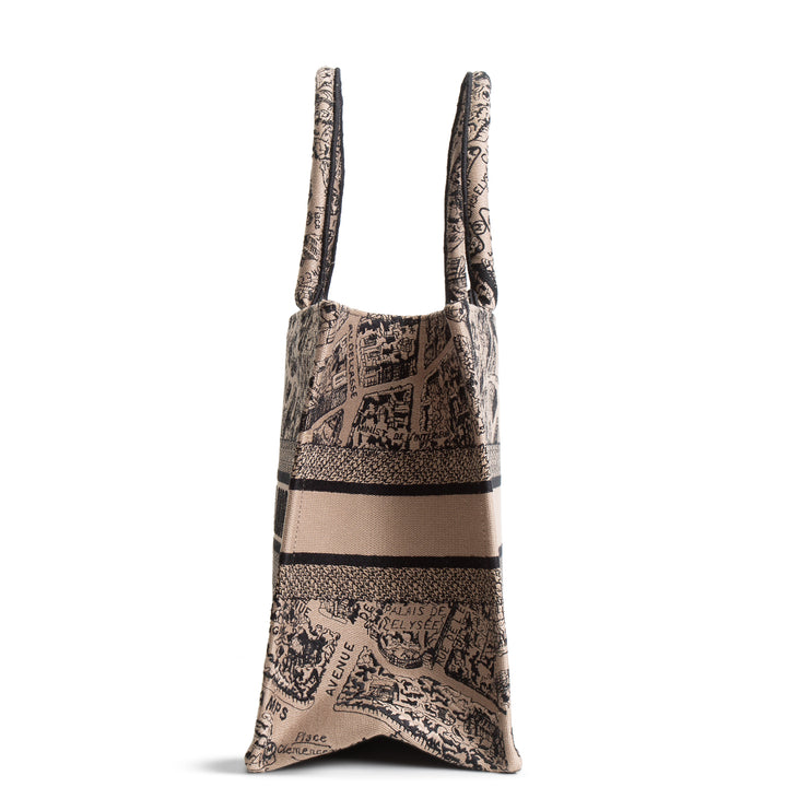 CHRISTIAN DIOR Plan de Paris Medium Book Tote - Taupe