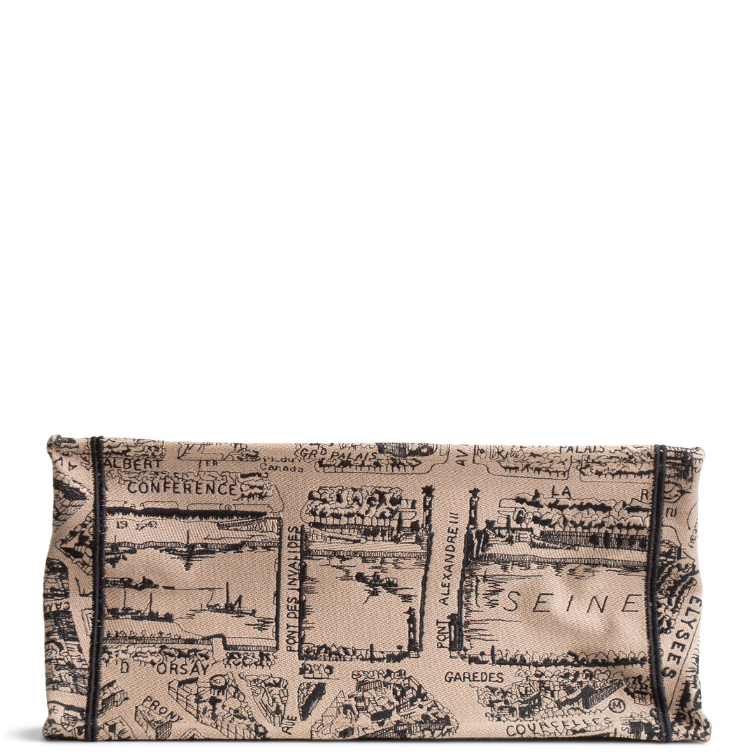 CHRISTIAN DIOR Plan de Paris Medium Book Tote - Taupe