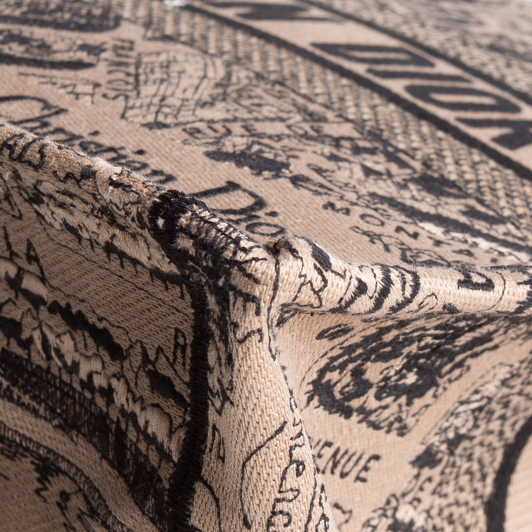 CHRISTIAN DIOR Plan de Paris Medium Book Tote - Taupe