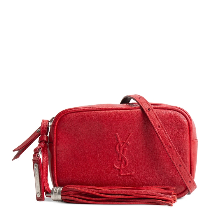 SAINT LAURENT Leather Tassel Leather Belt Bag