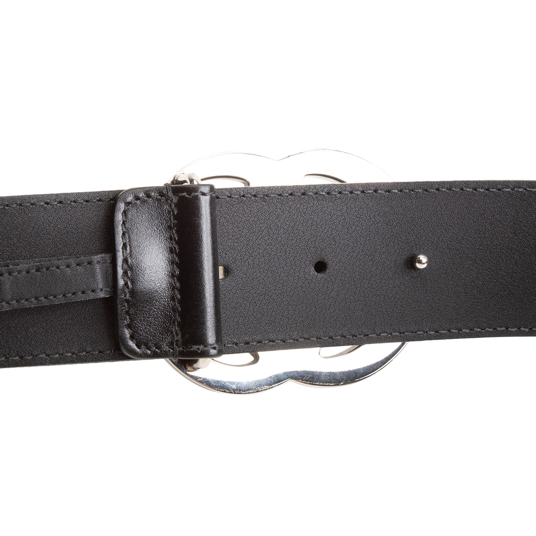 GUCCI GG Belt 40 mm Black w/ Silver