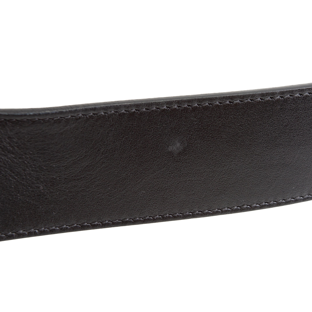 GUCCI GG Belt 40 mm Black w/ Silver