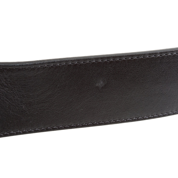 GUCCI GG Belt 40 mm Black w/ Silver