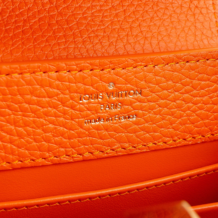 LOUIS VUITTON Taurillon Python Trim Capucines Mini -Orange