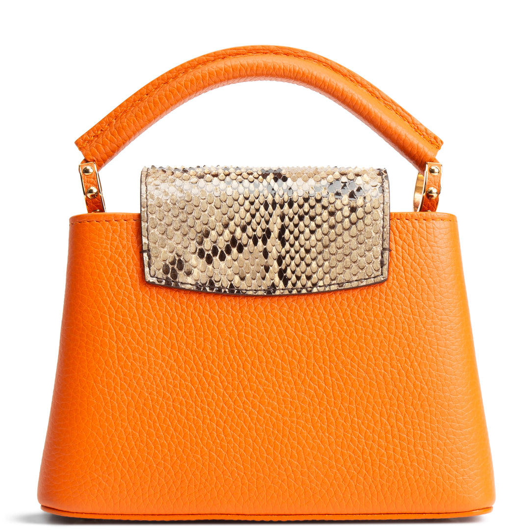 LOUIS VUITTON Taurillon Python Trim Capucines Mini -Orange