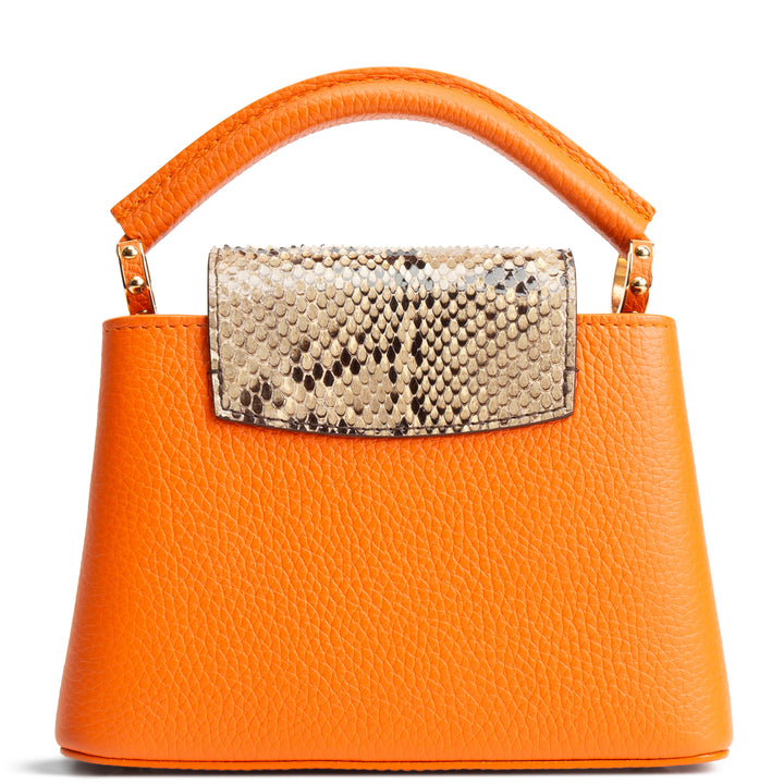 LOUIS VUITTON Taurillon Python Trim Capucines Mini -Orange