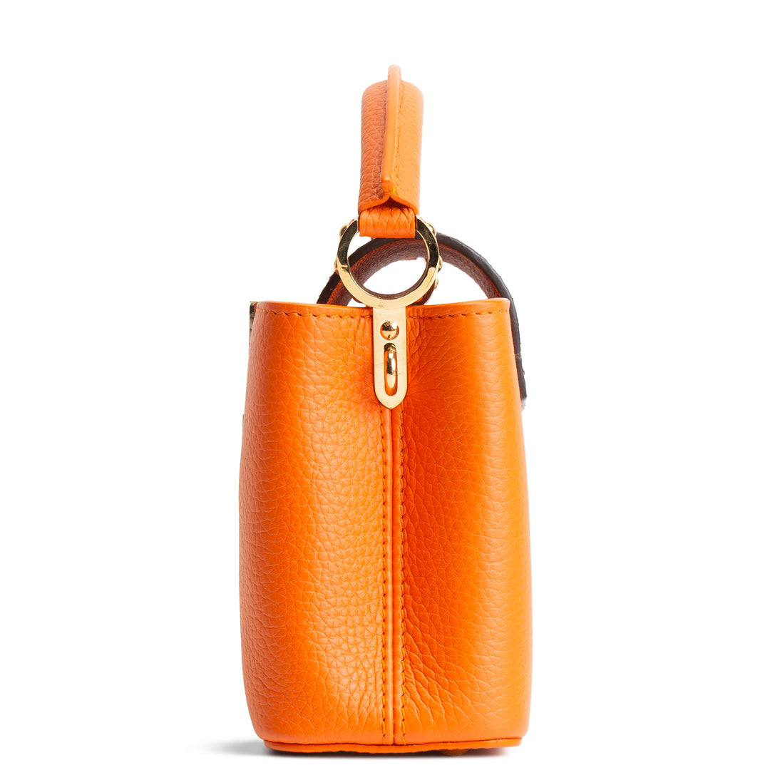 LOUIS VUITTON Taurillon Python Trim Capucines Mini -Orange
