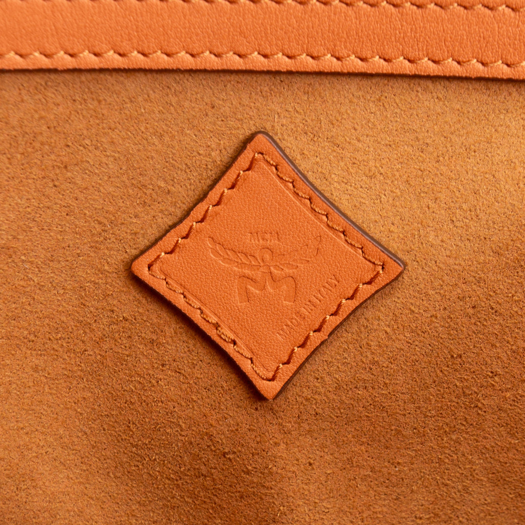 MCM Leather Himmel Large Tote - Cognac