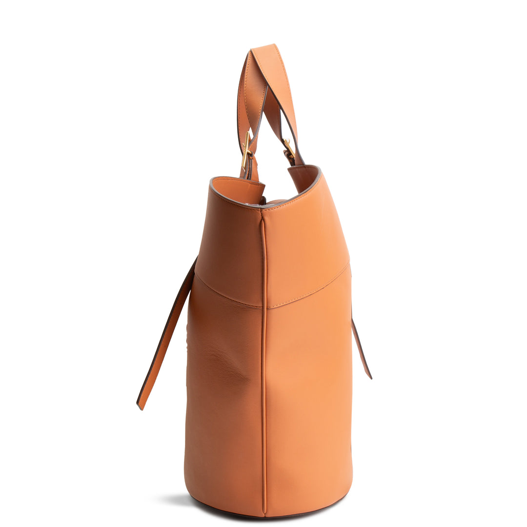 MCM Leather Himmel Large Tote - Cognac