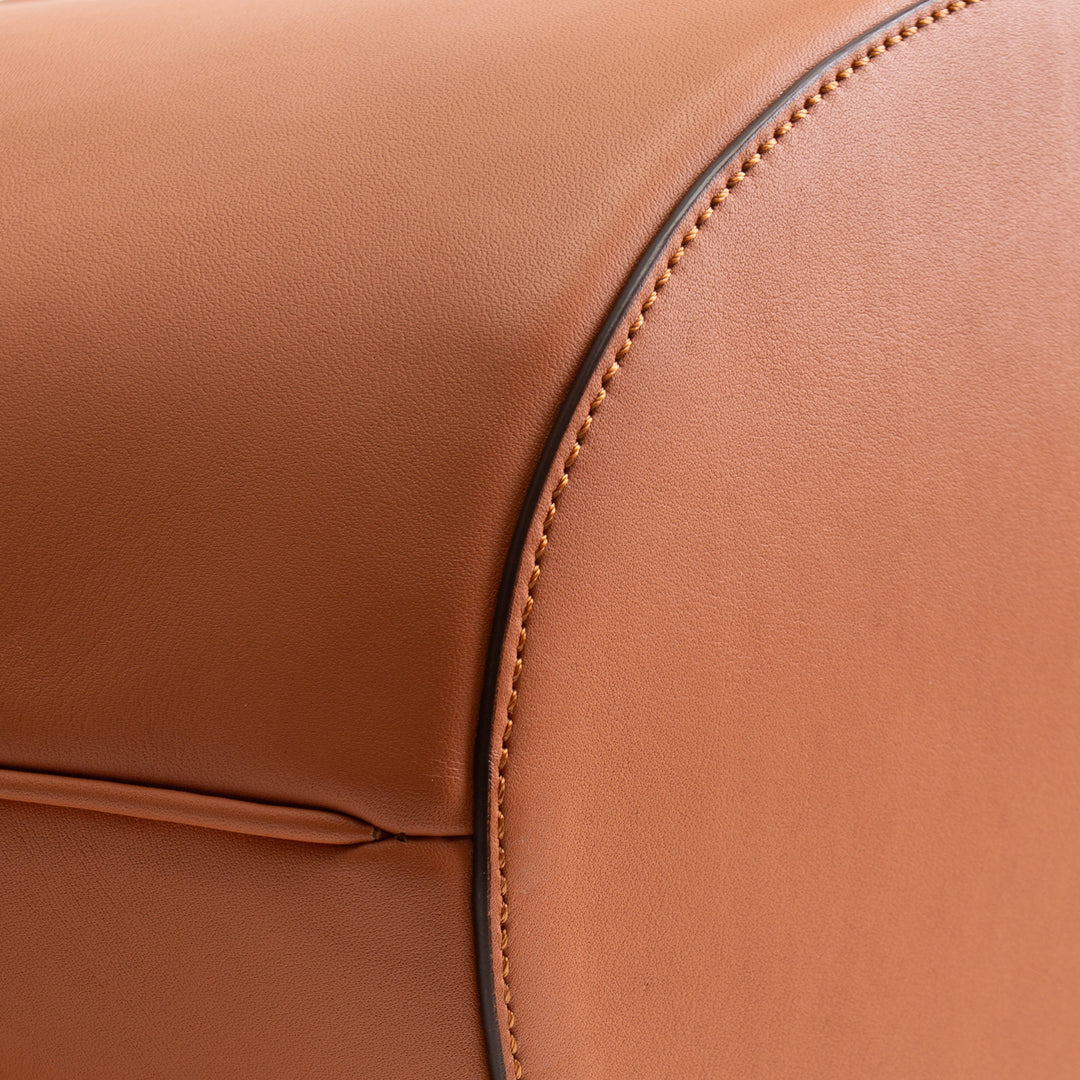 MCM Leather Himmel Large Tote - Cognac