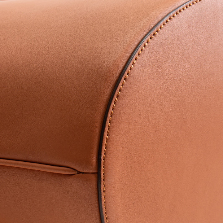 MCM Leather Himmel Large Tote - Cognac