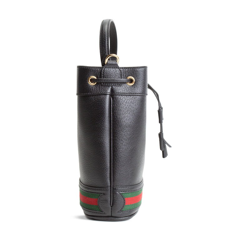 GUCCI Small Ophidia Web Bucket Bag - Black