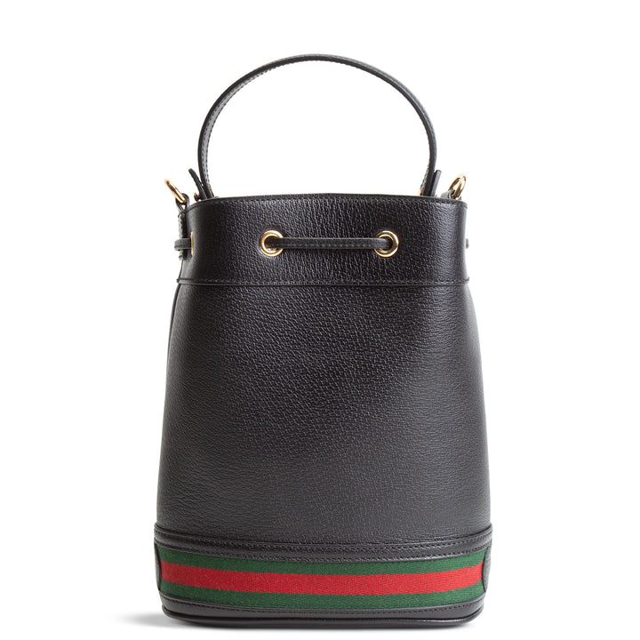 GUCCI Small Ophidia Web Bucket Bag - Black