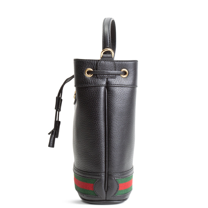 GUCCI Small Ophidia Web Bucket Bag - Black