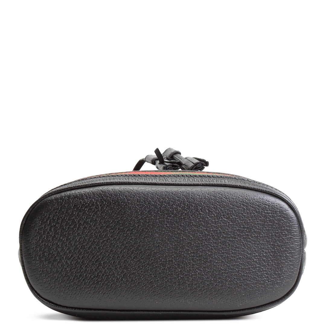 GUCCI Small Ophidia Web Bucket Bag - Black