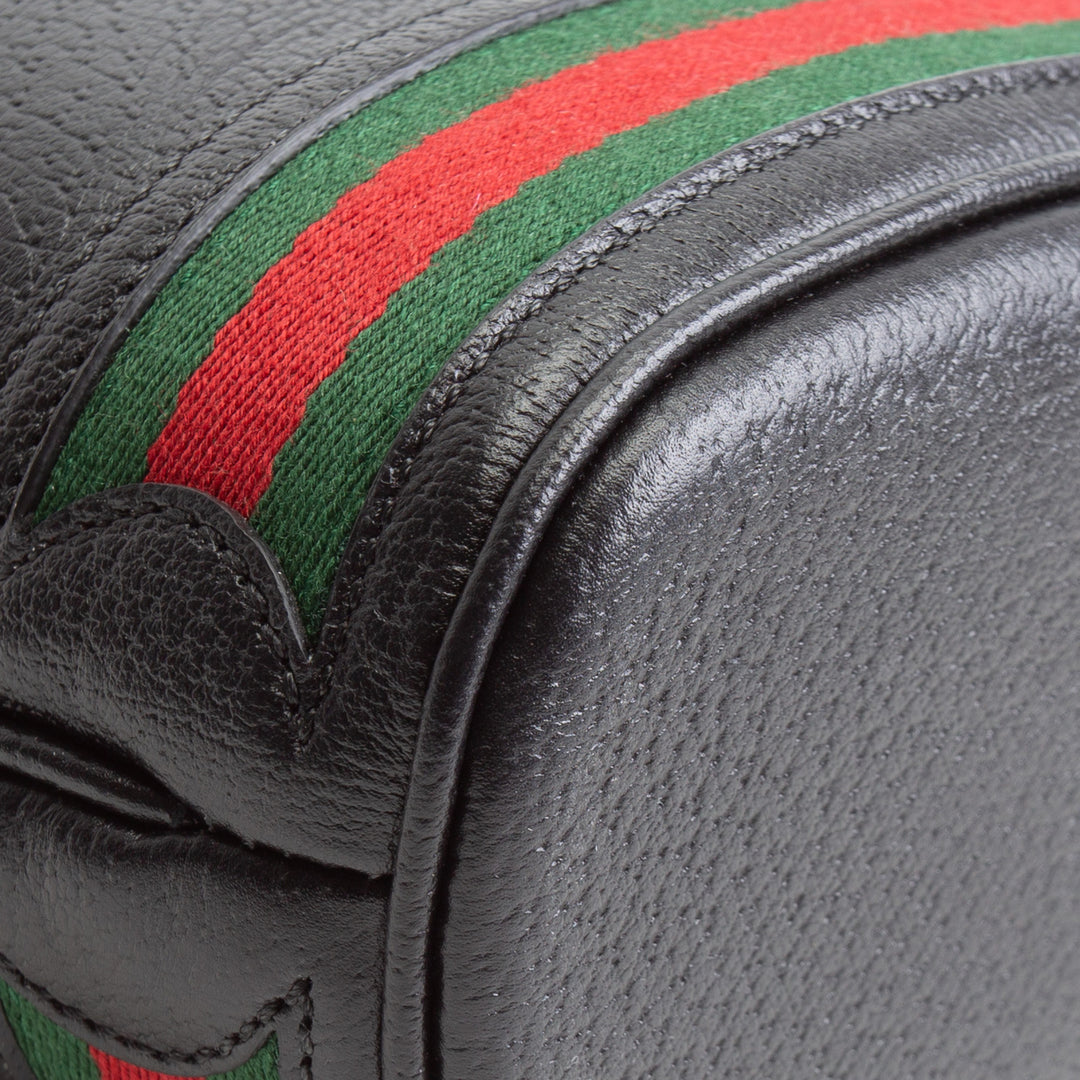 GUCCI Small Ophidia Web Bucket Bag - Black