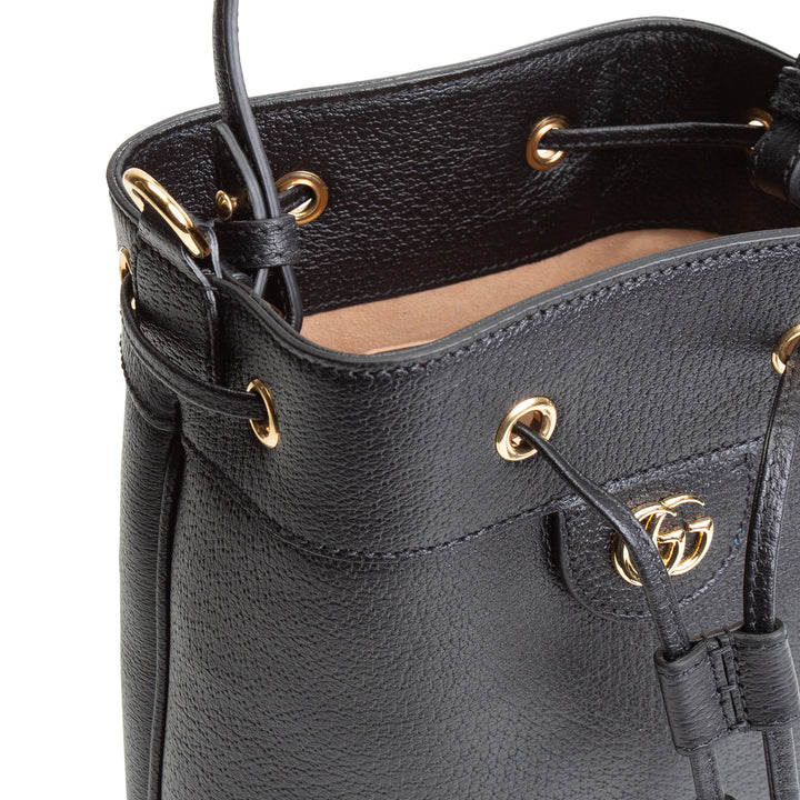 GUCCI Small Ophidia Web Bucket Bag - Black