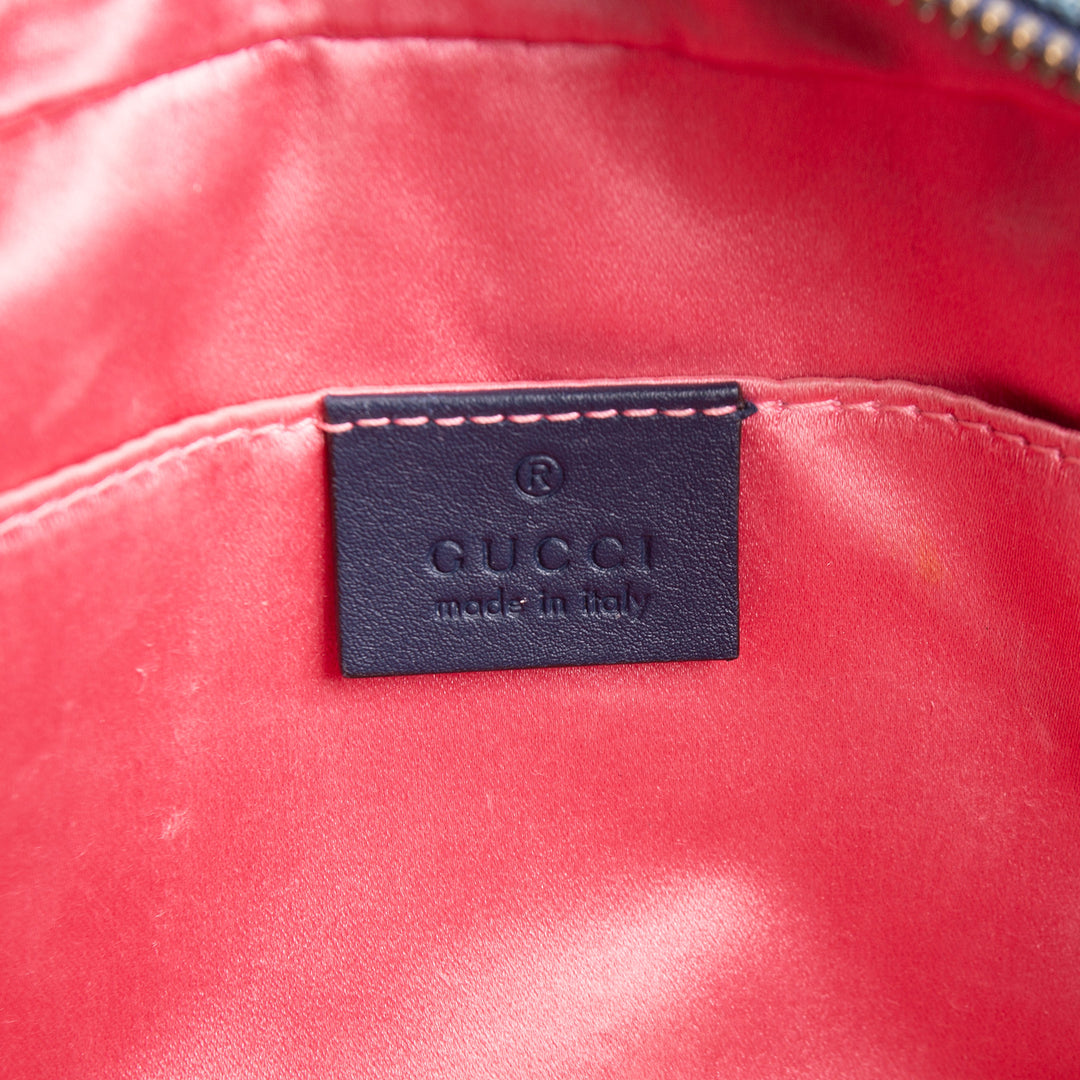 GUCCI Denim Pearly GG Marmont Camera Bag