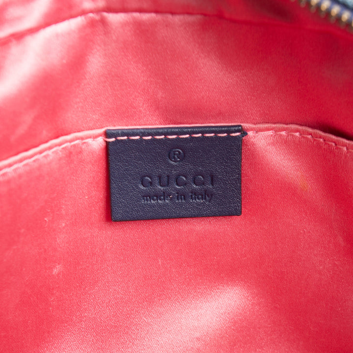 GUCCI Denim Pearly GG Marmont Camera Bag