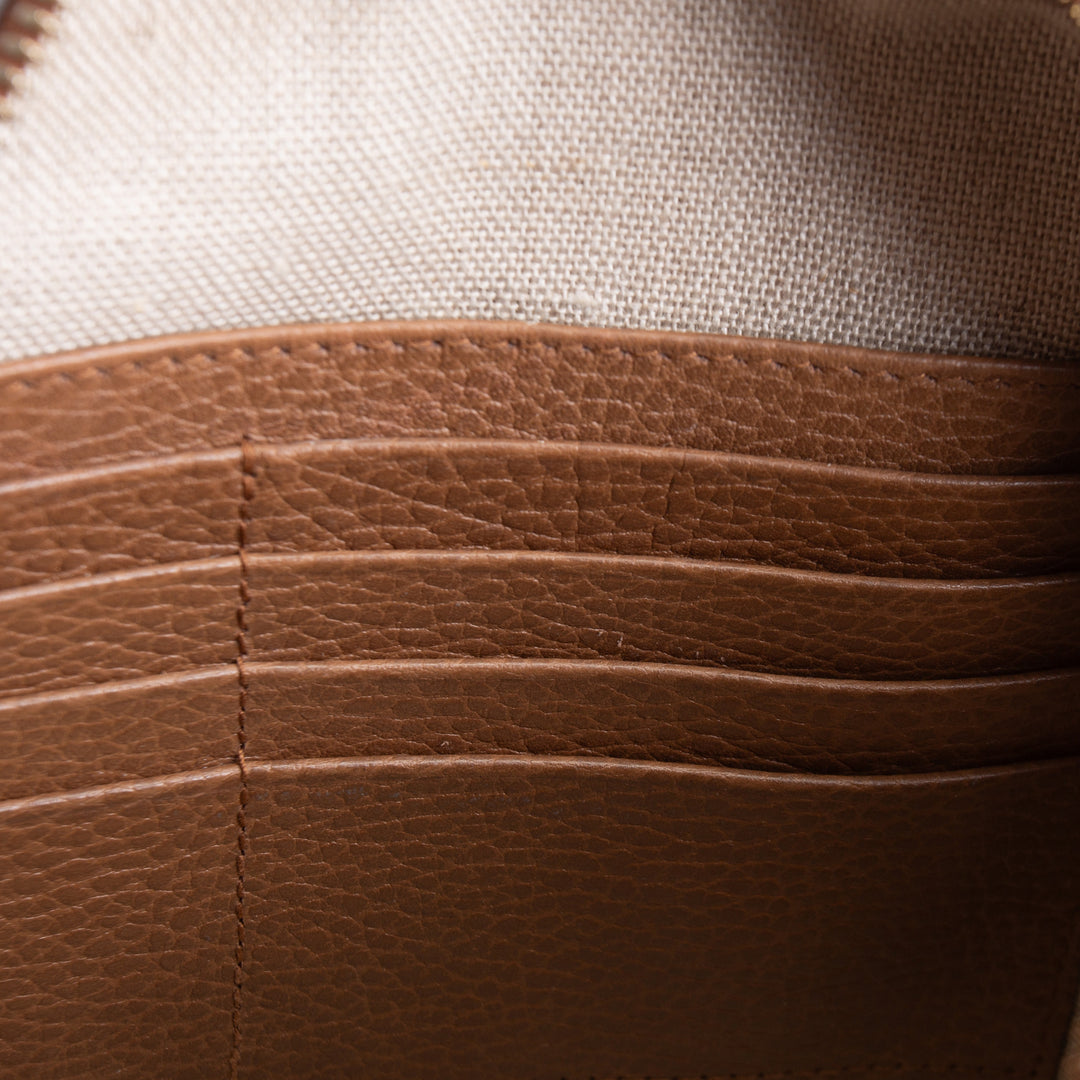 GUCCI GG Canvas Bree Crossbody - Brown