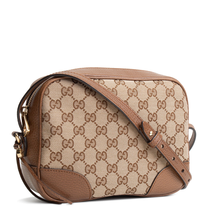 GUCCI GG Canvas Bree Crossbody - Brown