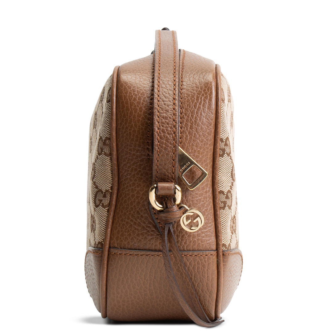 GUCCI GG Canvas Bree Crossbody - Brown