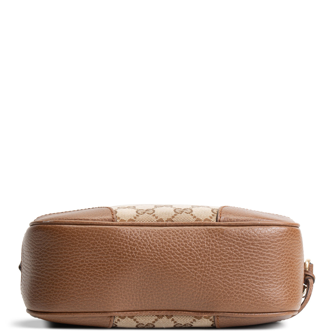 GUCCI GG Canvas Bree Crossbody - Brown