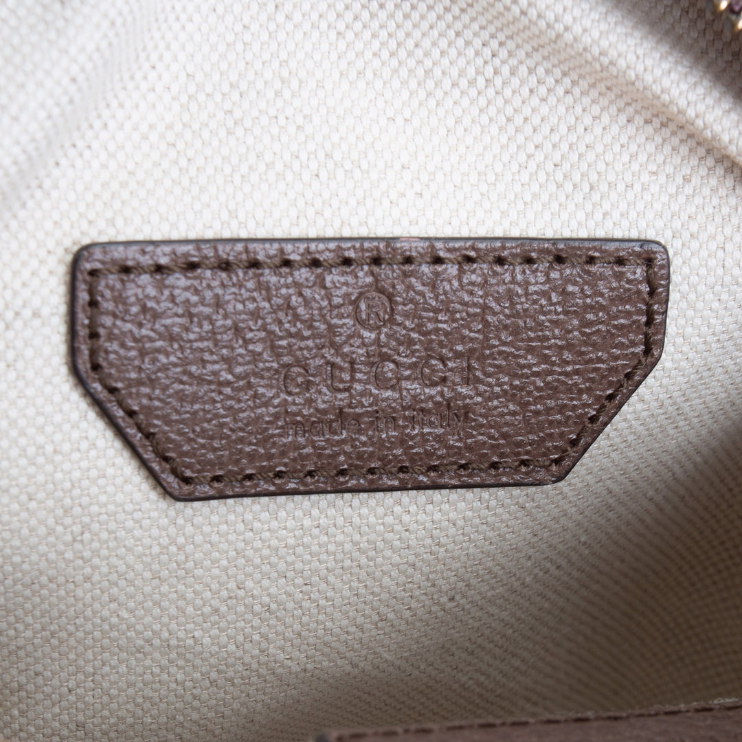 GUCCI Ophidia Double Zip Mini Messenger - Beige & Ebony