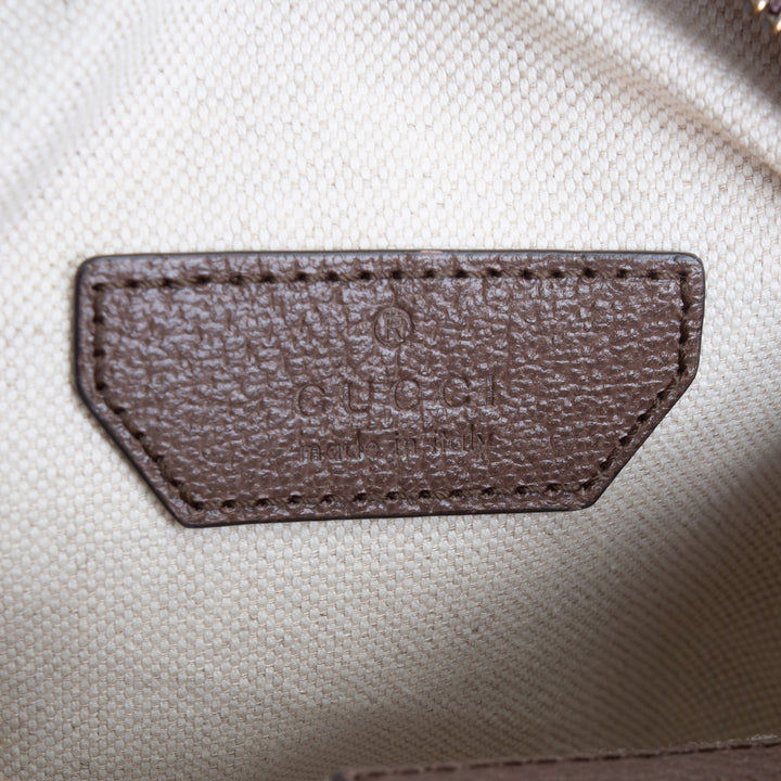 GUCCI Ophidia Double Zip Mini Messenger - Beige & Ebony