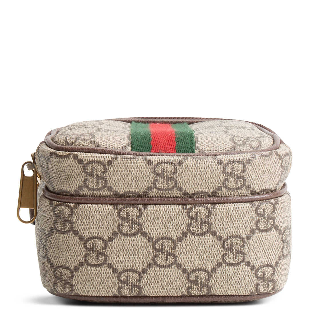 GUCCI Ophidia Double Zip Mini Messenger - Beige & Ebony