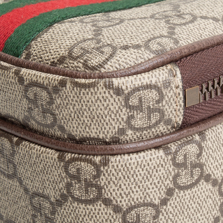 GUCCI Ophidia Double Zip Mini Messenger - Beige & Ebony