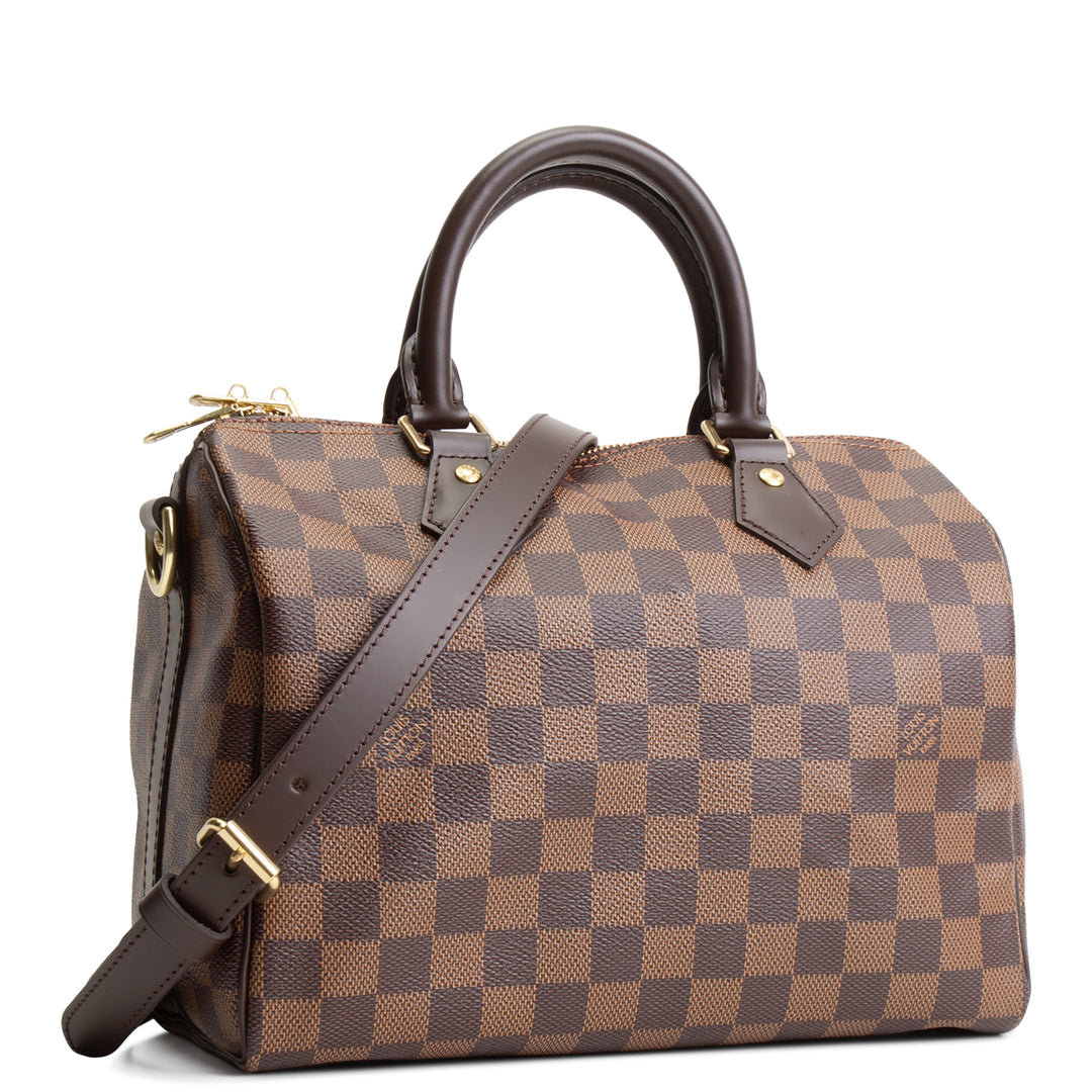 LOUIS VUITTON Damier Ebene Speedy Bandouliere 25