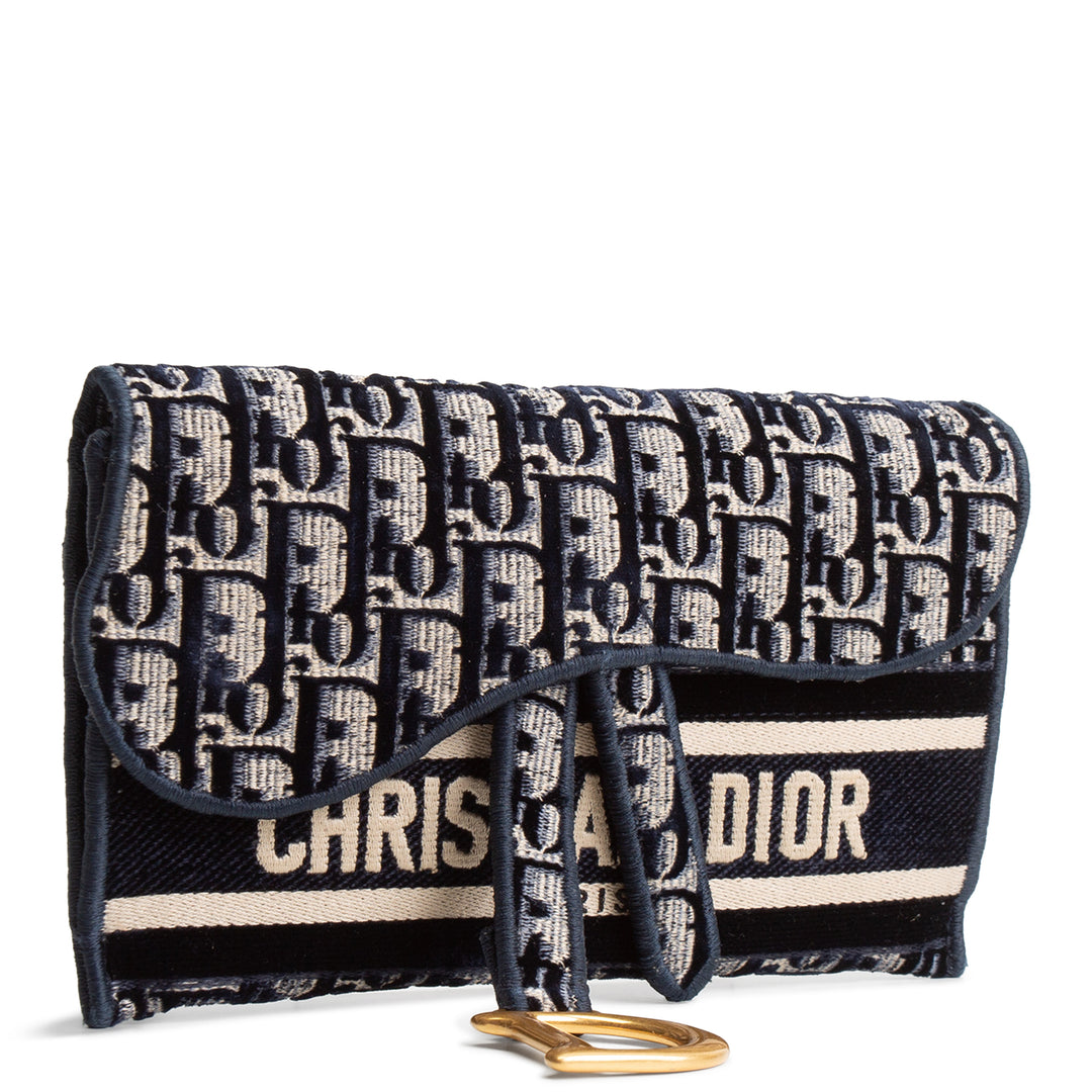 DIOR Oblique Slim Saddle Pouch Belt Bag Oblique Canvas