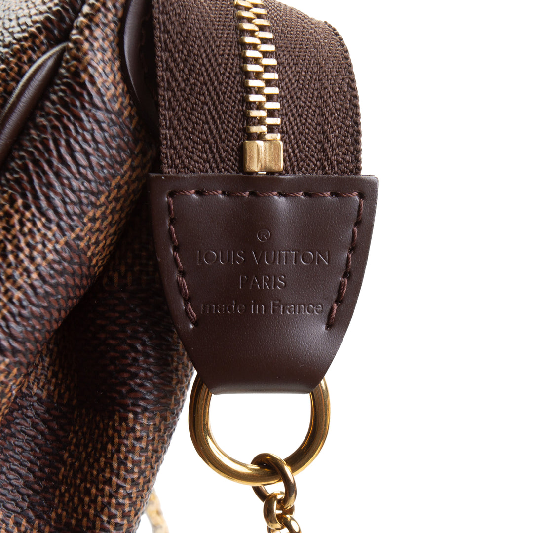 LOUIS VUITTON Damier Ebene Eva Clutch Pochette
